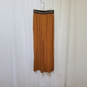 Free People Gold Wide Leg Palazzo Pants